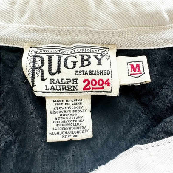 Ralph Lauren Rugby 2004 Polo Long Sleeve Shirt Medium Crest Embroidered Vintage - Picture 6 of 11